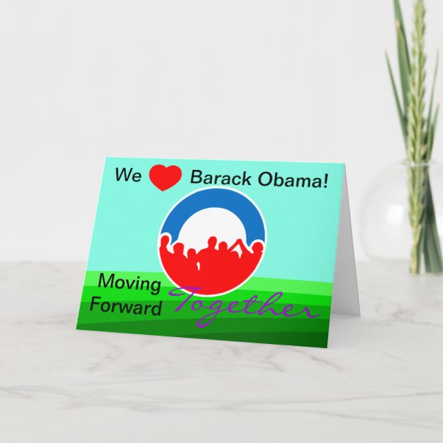 Tarjeta Nosotros voto de Barack Obama del corazón en (Anverso)