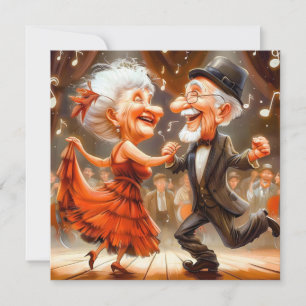 Tarjeta Nostalgic Senior Dance Fiesta