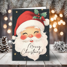 Nostálgico Papá Noel Feliz Navidad