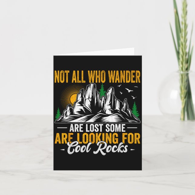 Tarjeta Not All Who Wander Are Lost Funny Outdoor Hiking T (Anverso)