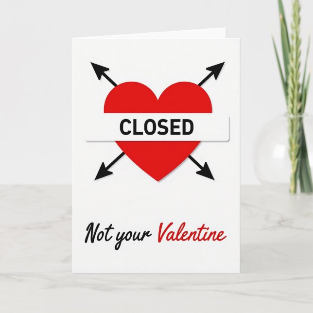 Tarjeta Not Your Valentine Card (Anverso)