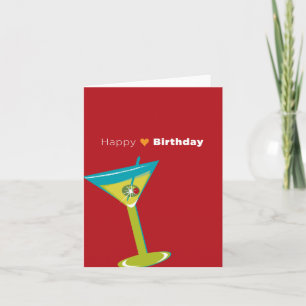 Tarjeta Nota: Feliz cumpleaños Martini