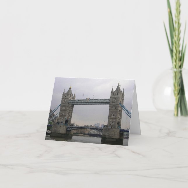 Tarjeta Note Card Tower Bridge sobre el río Támesis (Anverso)