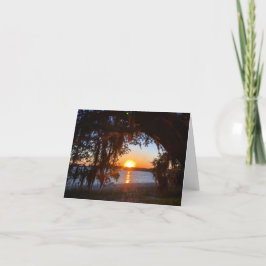 Tarjeta notecar de puesta de sol de países bajos