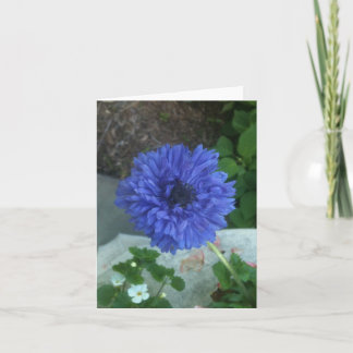 Tarjeta Notecard azul de la flor