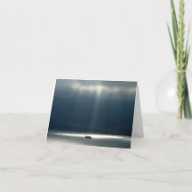 Notecard: Barco iluminado por el sol