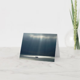 Tarjeta Notecard: Barco iluminado por el sol