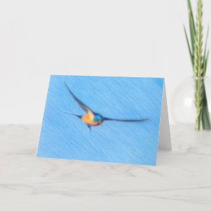 Tarjeta Notecard, Bella Artes de deglución voladora