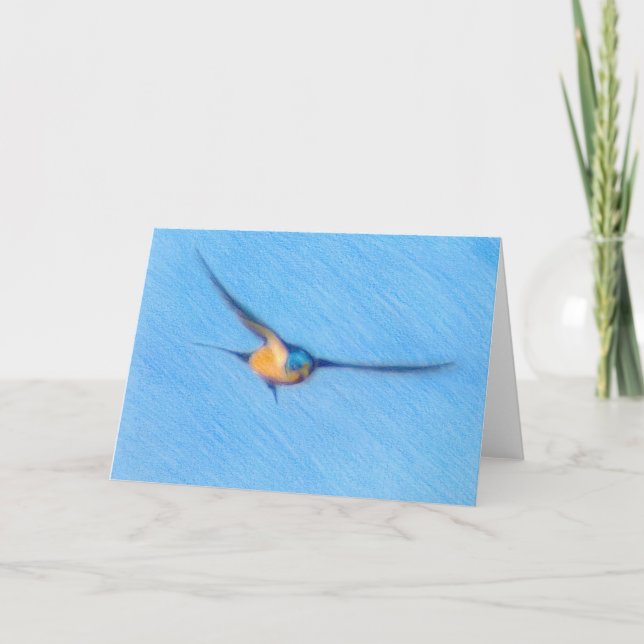 Tarjeta Notecard, Bella Artes de deglución voladora (Anverso)