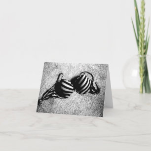 Tarjeta Notecard blanco y negro del sujetador