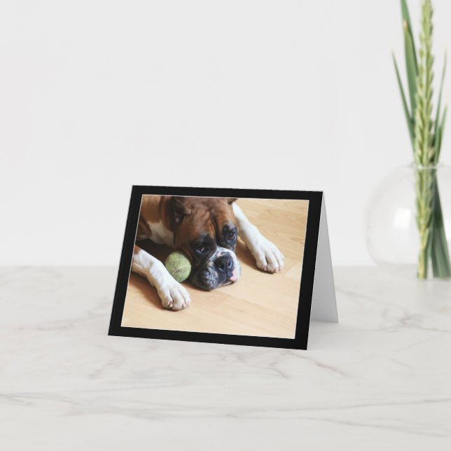 Tarjeta Notecard boxer (Anverso)