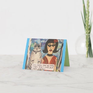 TARJETA NOTECARD-CATS SABEN SENTIMOS