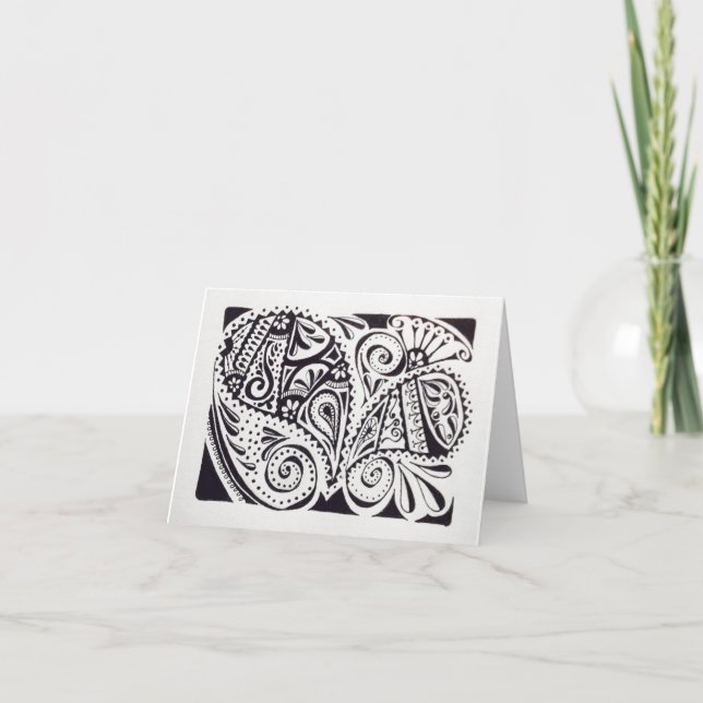 Tarjeta Notecard con diseño (Anverso)