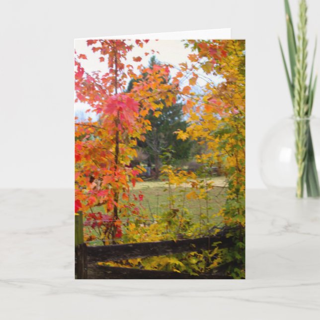 TARJETA NOTECARD CON EL ÁRBOL ROJO (Anverso)