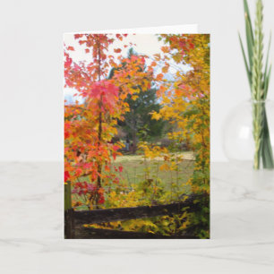 TARJETA NOTECARD CON EL ÁRBOL ROJO
