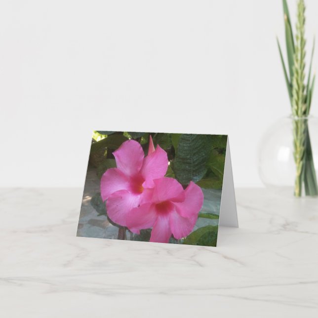Tarjeta Notecard con las flores rosadas (Anverso)