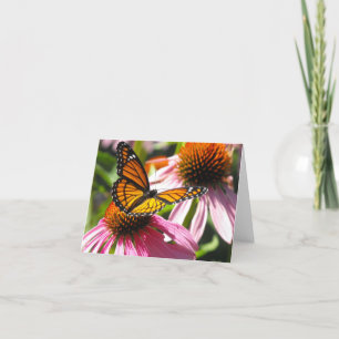 Tarjeta Notecard con mariposa monarca