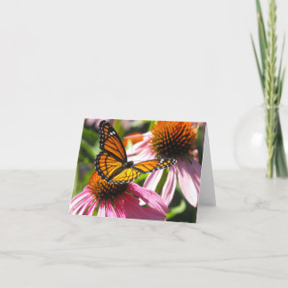 Tarjeta Notecard con mariposa monarca