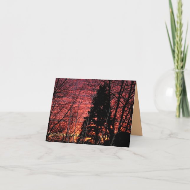 Tarjeta Notecard con suntuoso atardecer (Anverso)