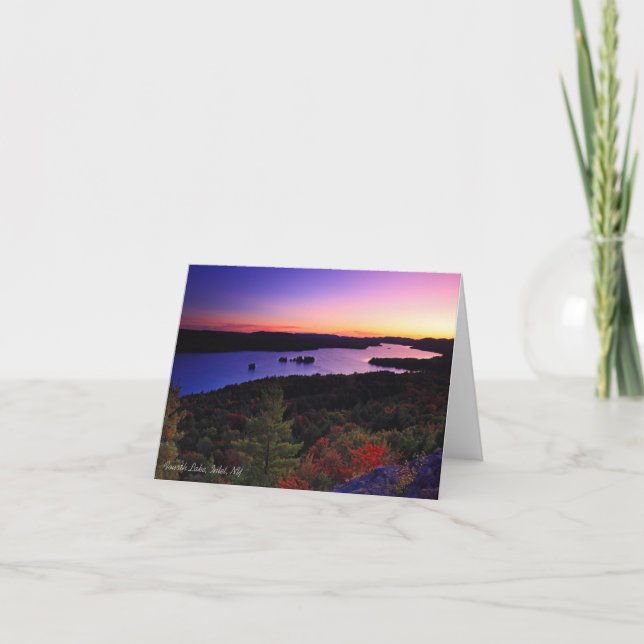 Tarjeta Notecard:  Cuarto lago, entrada, NY (Anverso)