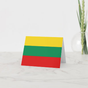 Tarjeta Notecard de bandera de Lituania
