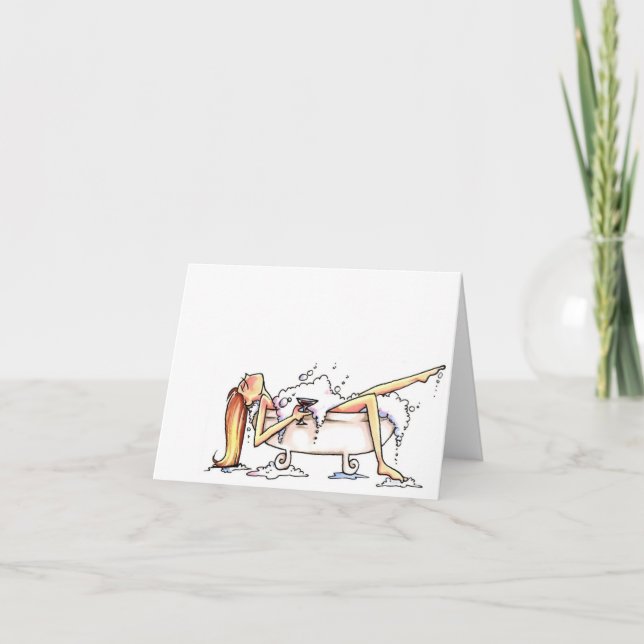 Tarjeta notecard de belleza para el baño (Anverso)