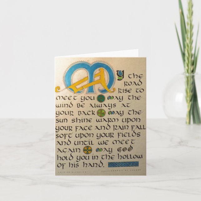 TARJETA NOTECARD DE BENDICIÓN IRLANDÉS (Anverso)