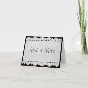 Tarjeta Notecard de borde crochet