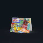 Tarjeta Notecard de Cabo Verde<br><div class="desc">Captura de los colores brillantes y de la manera de vida vibrante de las islas de Cabo Verde. Un pedazo original de ilustraciones.</div>