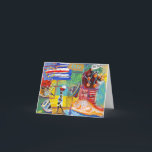 Tarjeta Notecard de Cabo Verde<br><div class="desc">Captura de los colores brillantes y de la manera de vida vibrante de las islas de Cabo Verde. Un pedazo original de ilustraciones.</div>