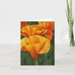 Tarjeta Notecard de California Poppies