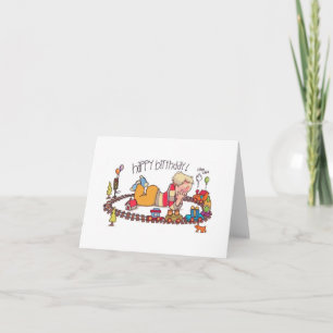 Tarjeta Notecard de cumpleaños del tren Choo-choo