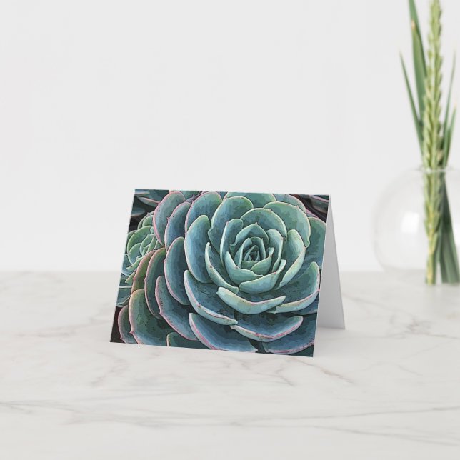 Tarjeta Notecard de Echeveria (Anverso)