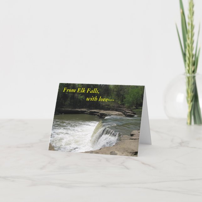 Tarjeta Notecard: De Elk Falls, con amor... (Anverso)