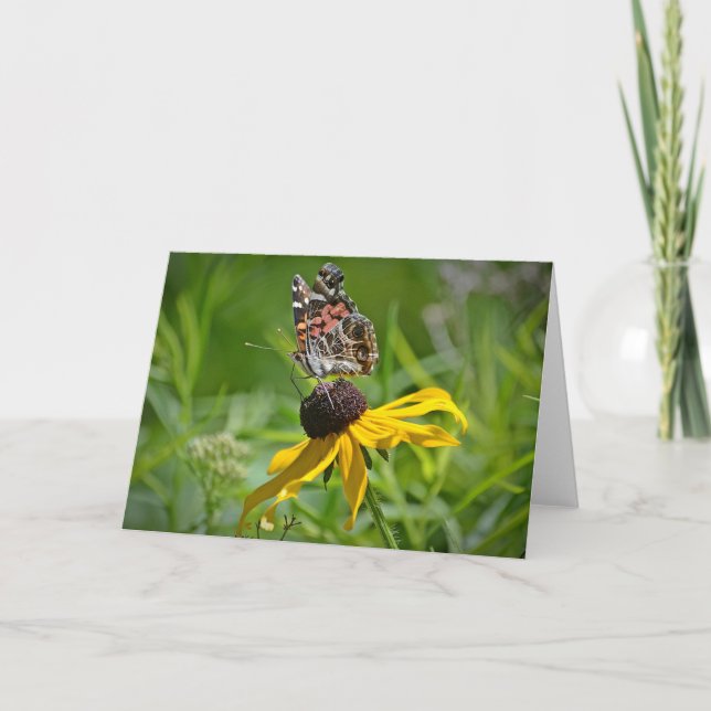 Tarjeta Notecard de flor de mariposa (Anverso)