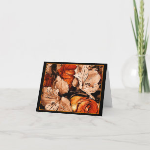 Tarjeta Notecard de flores otoñales