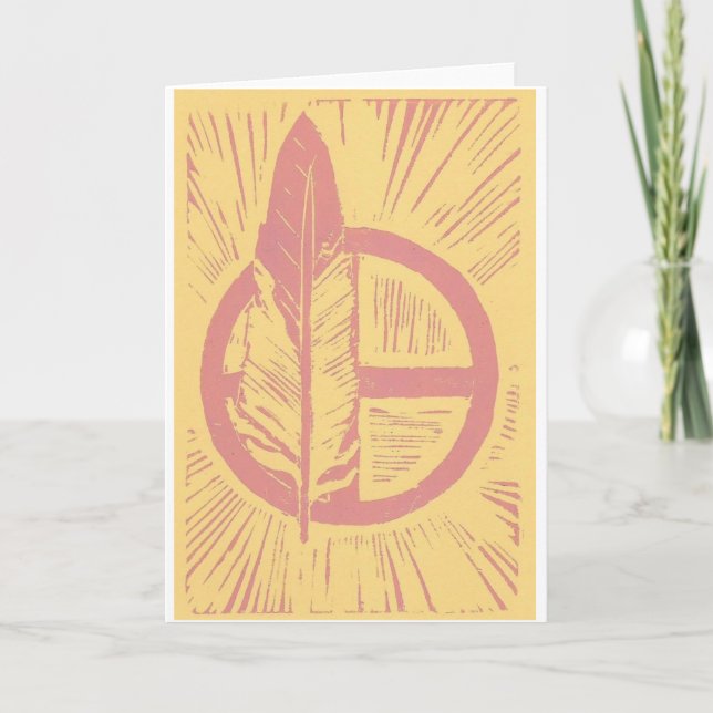 Tarjeta Notecard de Kanza Linocut (Anverso)