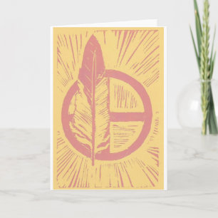 Tarjeta Notecard de Kanza Linocut