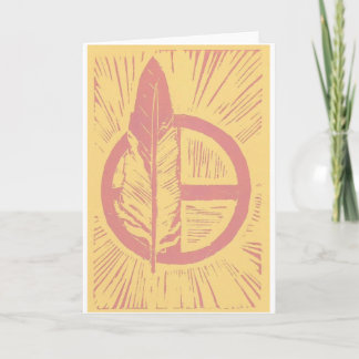 Tarjeta Notecard de Kanza Linocut