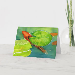 Tarjeta Notecard de la charca de Koi