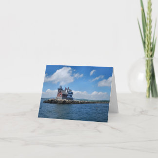 Tarjeta Notecard de la luz del rompeolas de Rockland - 1
