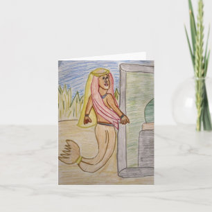 Tarjeta Notecard de la princesa de la sirena