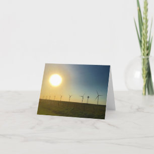 Tarjeta notecard de la puesta del sol de Tejas