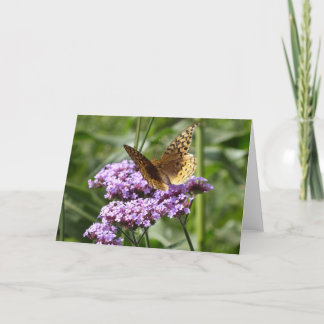 Tarjeta Notecard de la verbena y de la mariposa