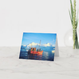 Tarjeta notecard de pesca ártica