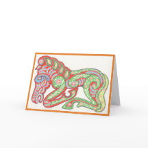 Notecard de poni rojo