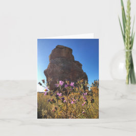 Tarjeta notecard de roca de búho (interior en blanco)