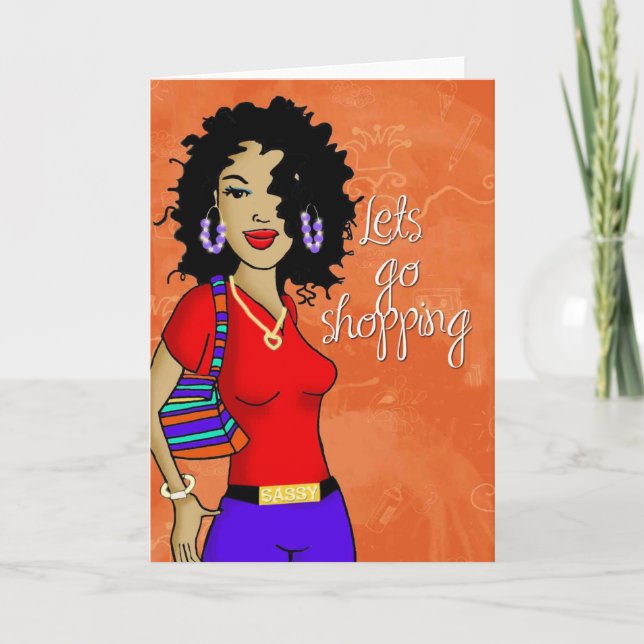 Tarjeta Notecard de Sassy Sista (Anverso)
