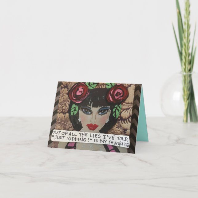 Tarjeta Notecard-de todas las mentiras he dicho que apenas (Anverso)