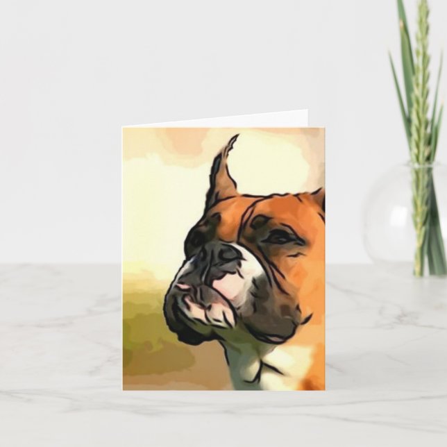 Tarjeta Notecard del boxeador (Anverso)